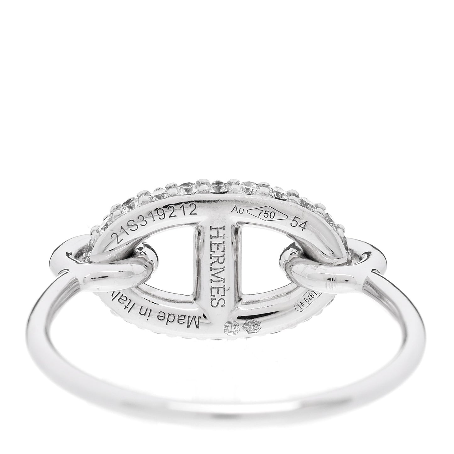 18K White Gold Diamond New Farandole Ring 54 6.75