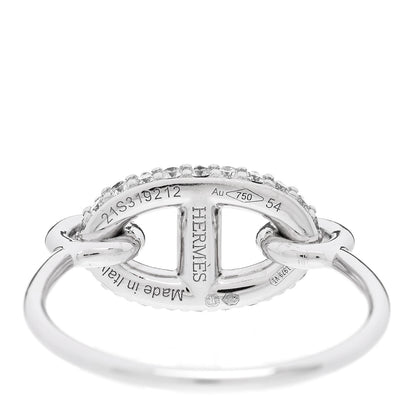 Hermes 18K White Gold Diamond New Farandole Ring 54 6.75 4 of 5