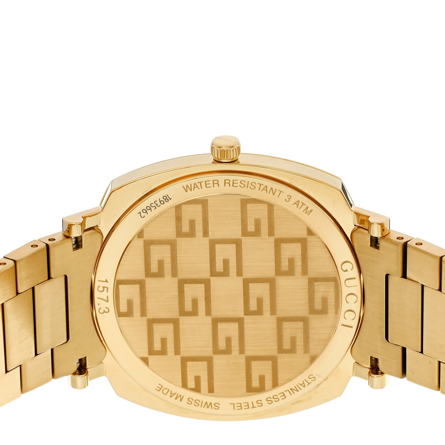 Stainless Steel 38mm Grip Quartz Watch Gold