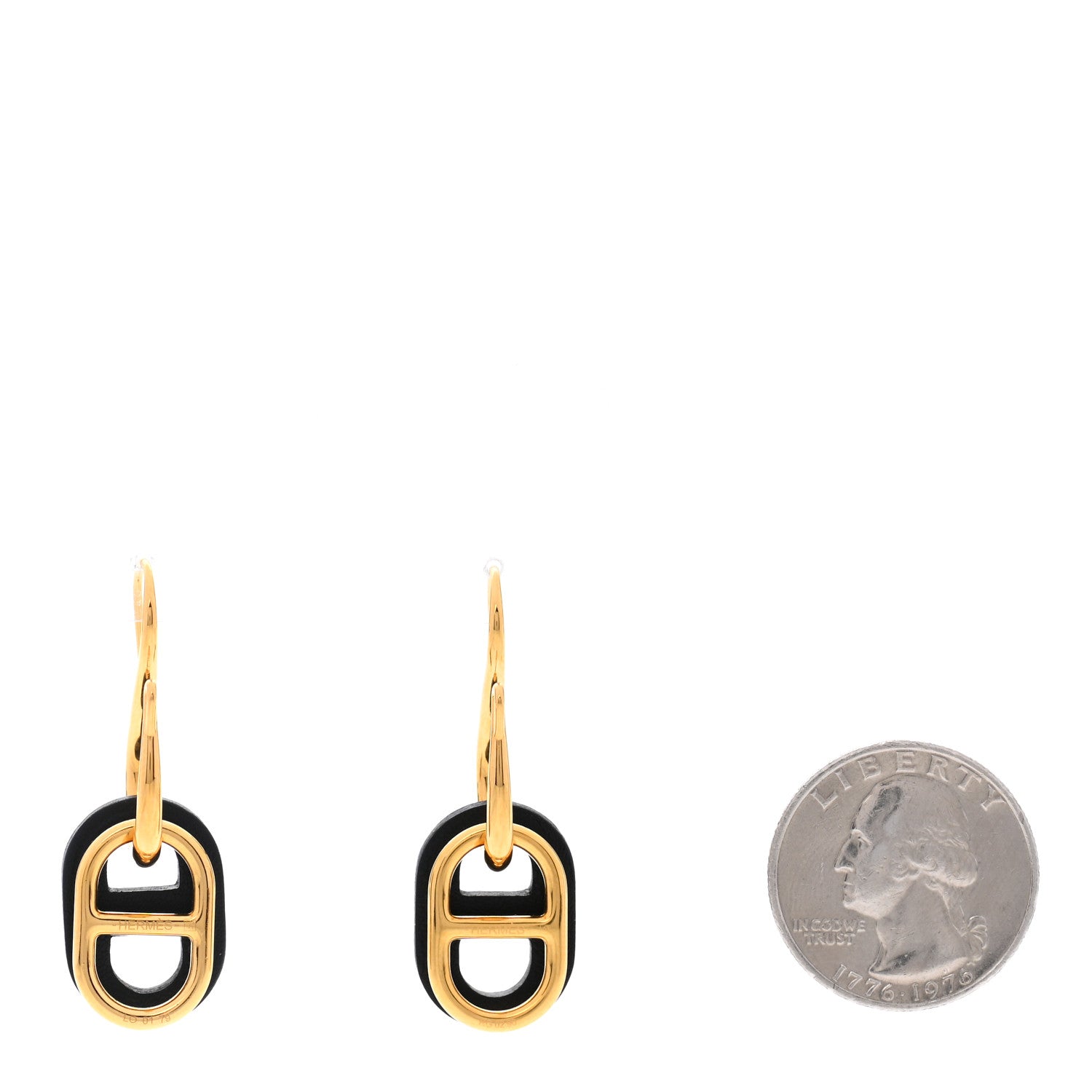 Hermes Swift O'Maillon Earrings Black 2 of 8