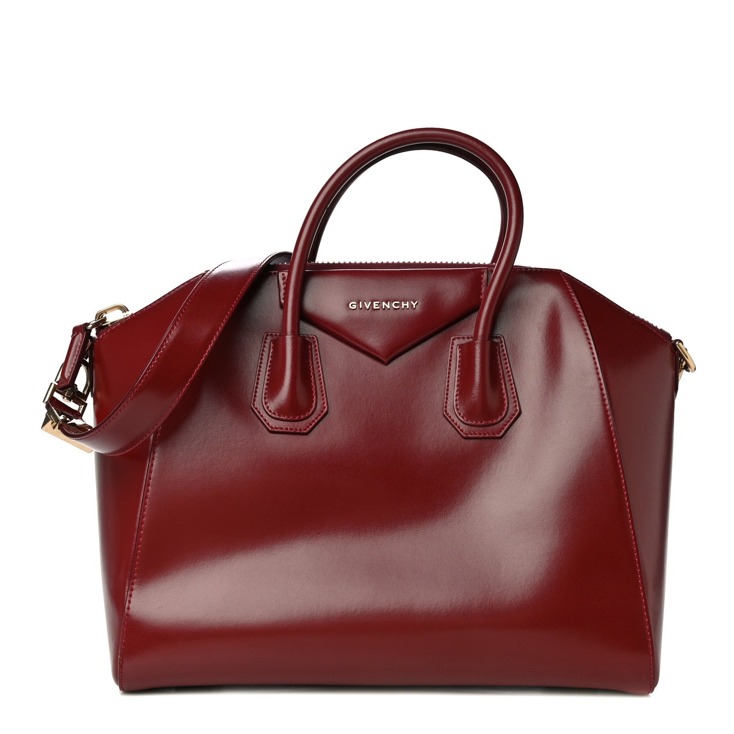 Givenchy Shiny Lord Calfskin Medium Antigona Burgundy 1 of 15