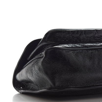 Saint Laurent Crinkled Calfskin Matelasse Monogram Medium Niki Chain Satchel Black 8 of 9
