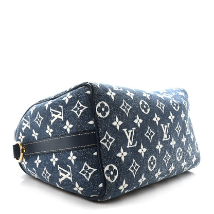 Louis Vuitton Monogram Jacquard Denim Speedy Bandouliere 25 Bleu 4 of 10