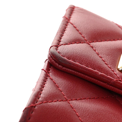 Chanel Lambskin Quilted Trendy CC Large Gusset Flap Wallet Dark Red 14 of 14