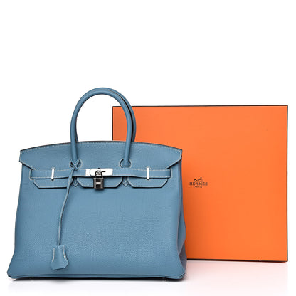Hermes Togo Birkin 35 Blue Jean 28 of 28