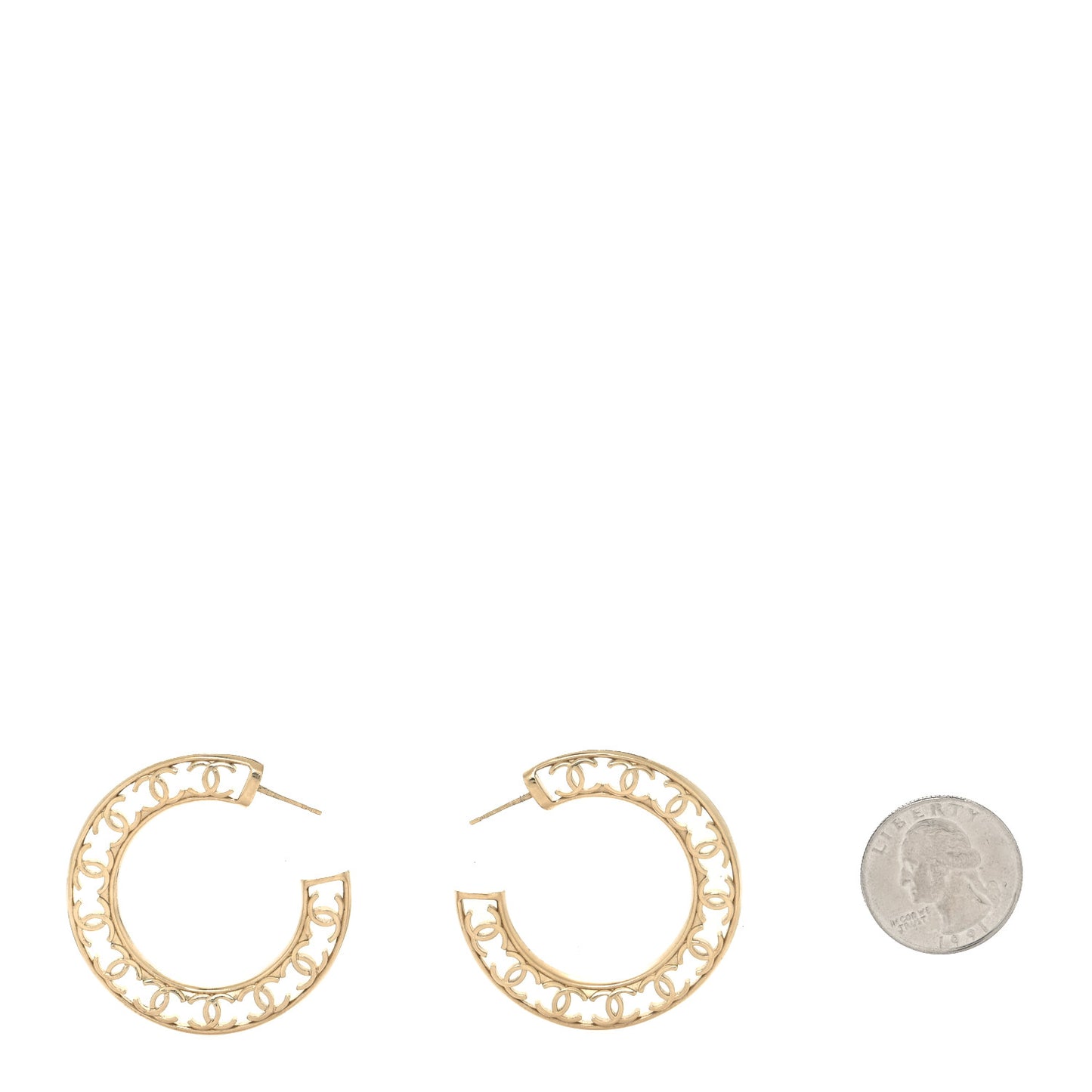 CC Hoop Earrings Gold