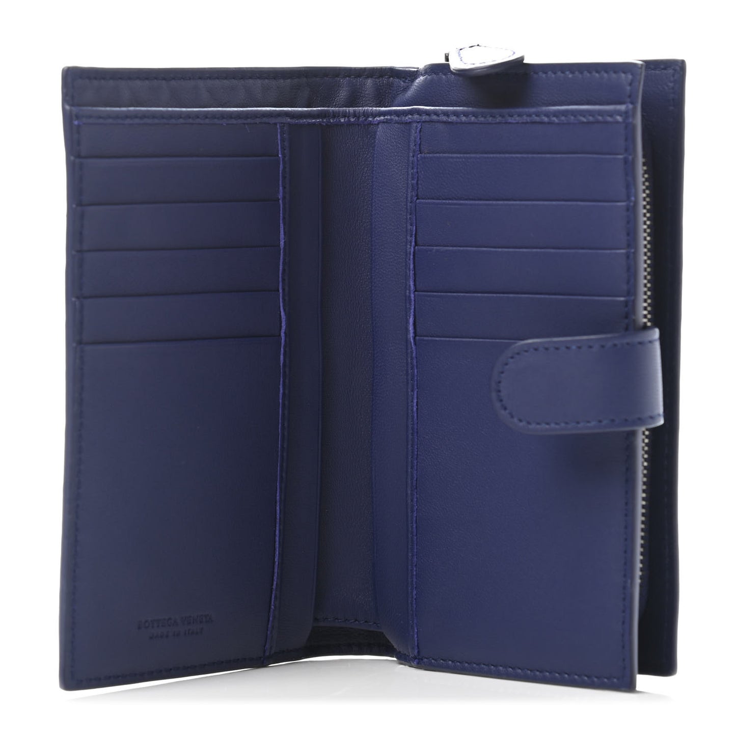 Nappa Intrecciato Continental Wallet Atlantic