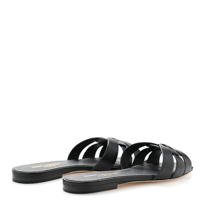Saint Laurent Calfskin Tribute 05 Slide Sandals 36.5 Black 5 of 10