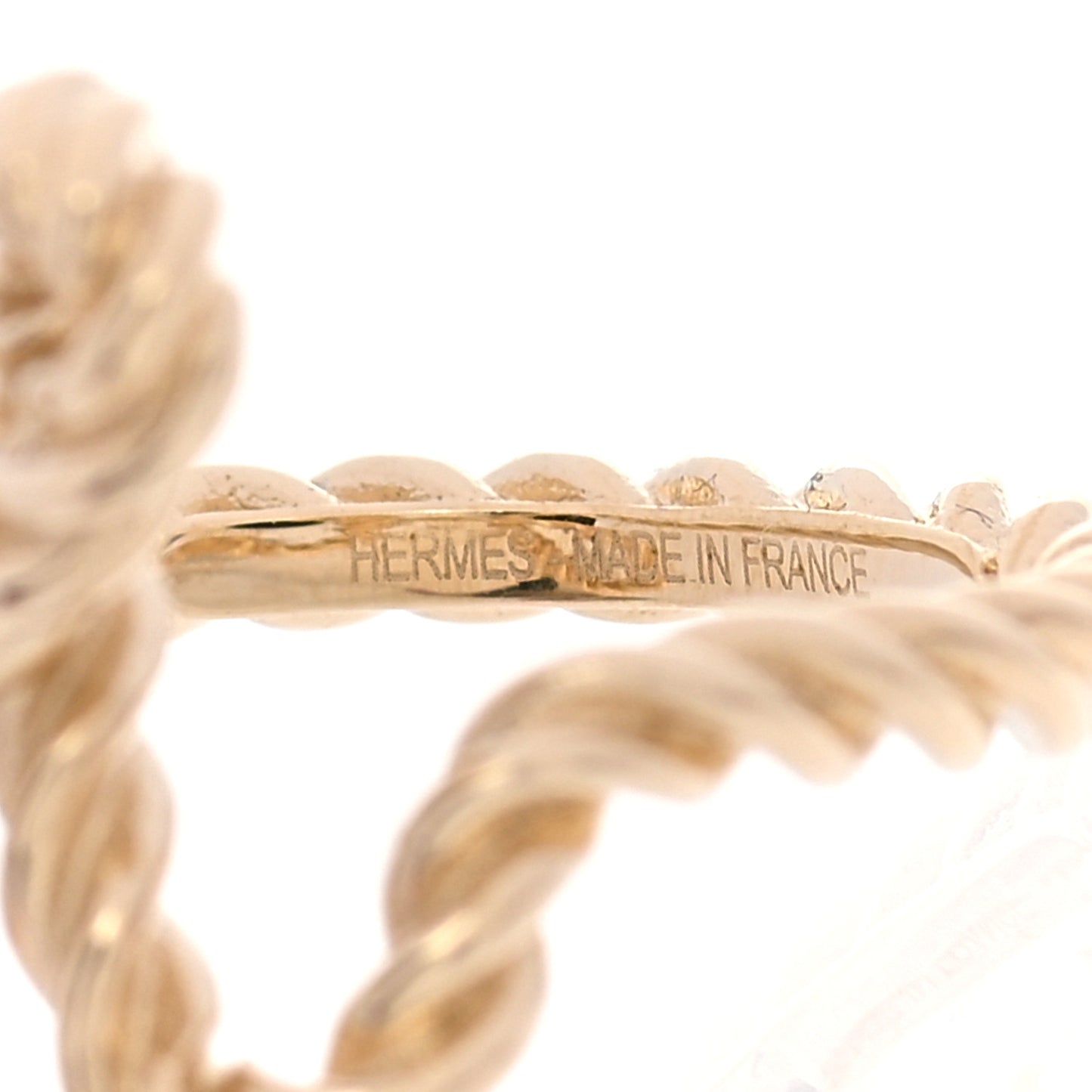 Brass Cord'H Scarf Ring Gold