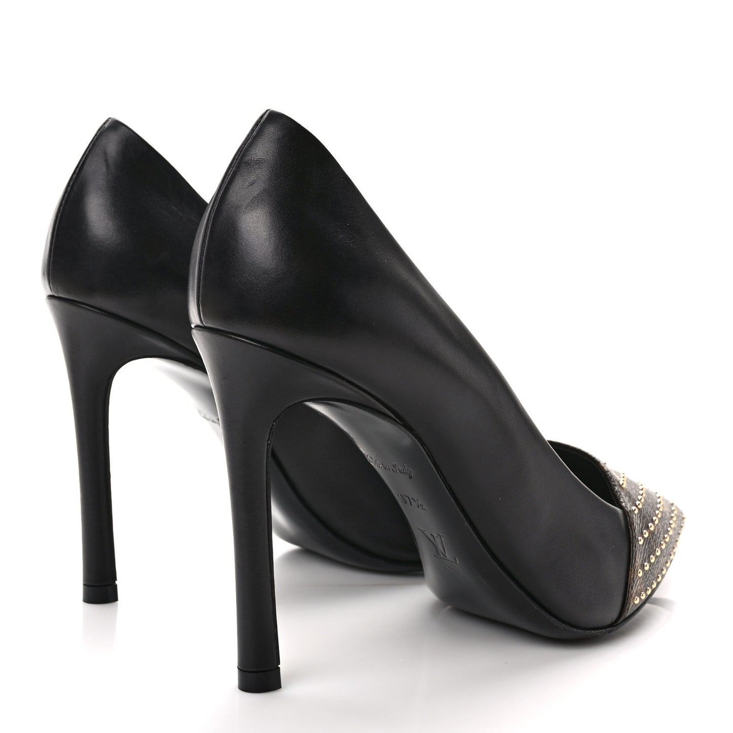 Monogram Studded Cherie Pumps 37.5 Black