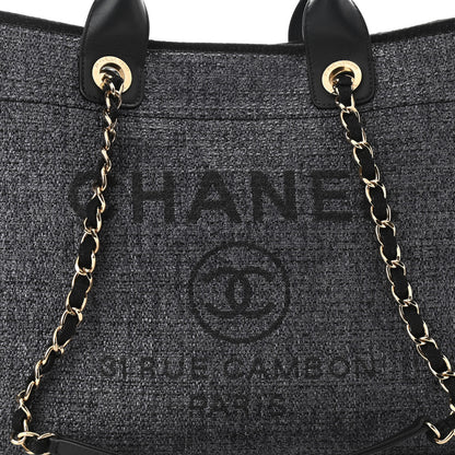 Chanel Lurex Boucle Medium Deauville Tote Black 7 of 9