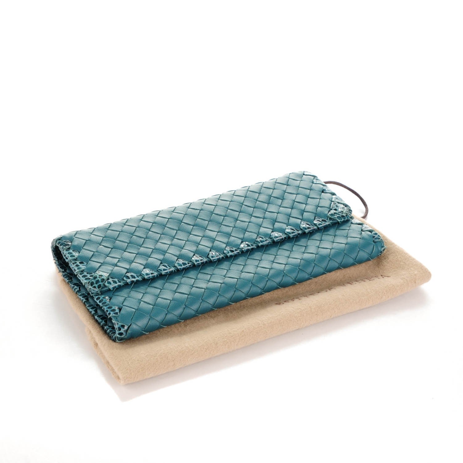 Bottega Veneta Nappa Ayers Intrecciato Continental Wallet Teal 4 of 7