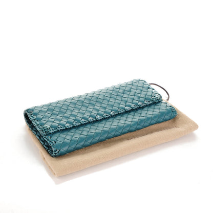 Bottega Veneta Nappa Ayers Intrecciato Continental Wallet Teal 4 of 7