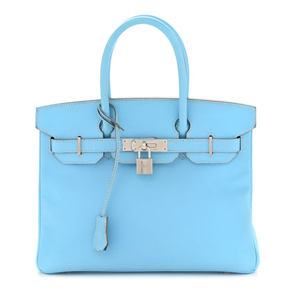 Hermes Epsom Candy Birkin 30 Celeste Mykonos 1 of 11
