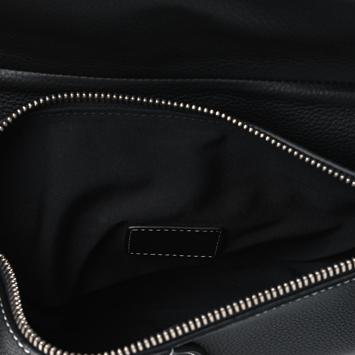 X KAWS Grained Calfskin Bee Saddle Bag Black
