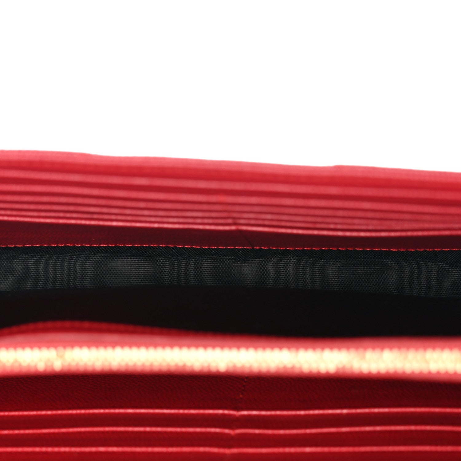 Saint Laurent Grain De Poudre Matelasse Chevron Monogram Chain Wallet New Red 5 of 12