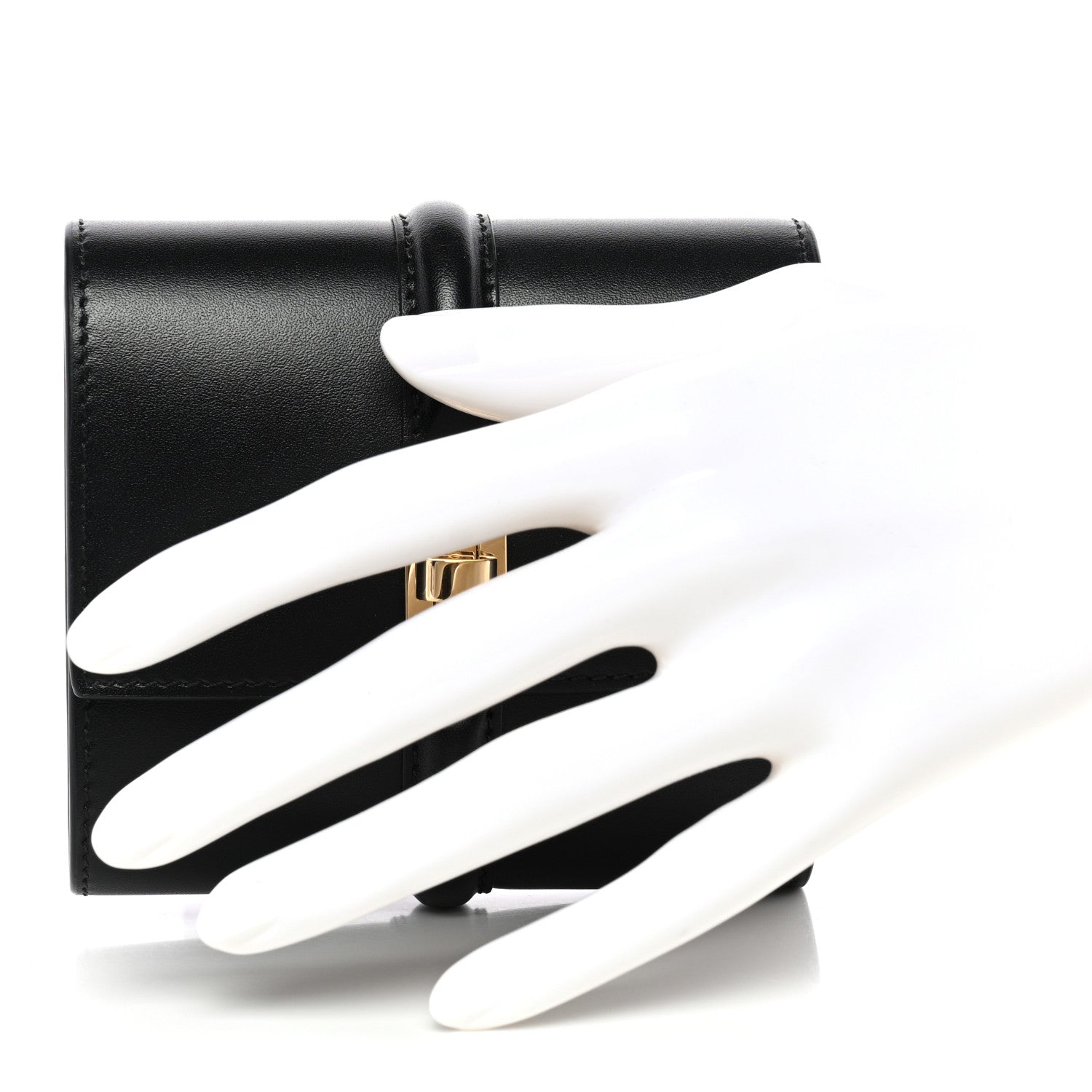 Celine Satinated Calfskin 16 Small Tri-Fold Wallet Black 2 of 8