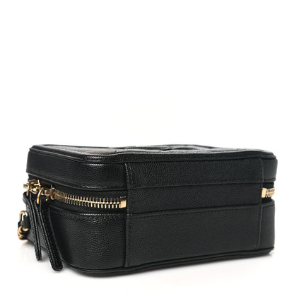 Chanel Caviar Quilted Small CC Filigree Vanity Case Black 4 of 10
