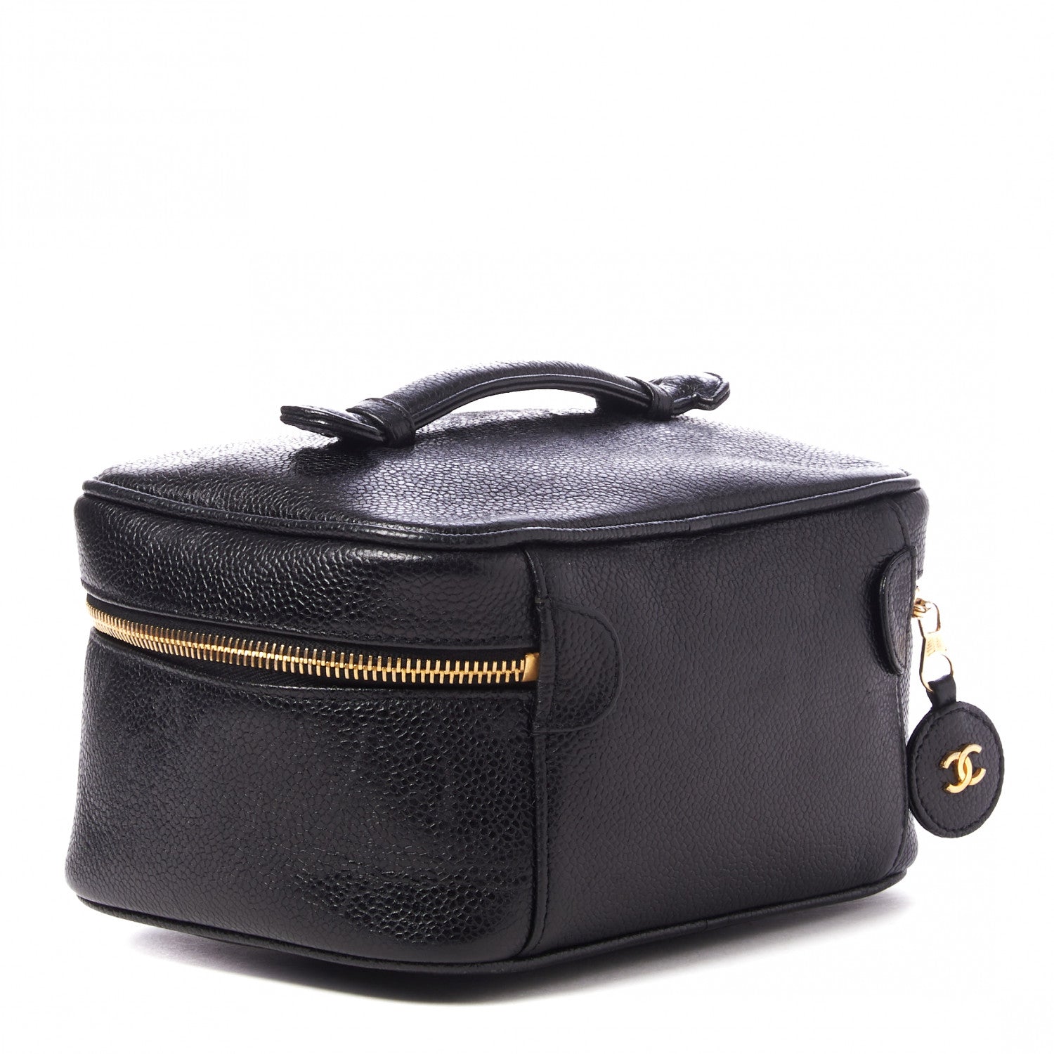 Chanel Caviar Vanity Cosmetic Case Black 2 of 10