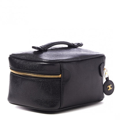 Chanel Caviar Vanity Cosmetic Case Black 2 of 10