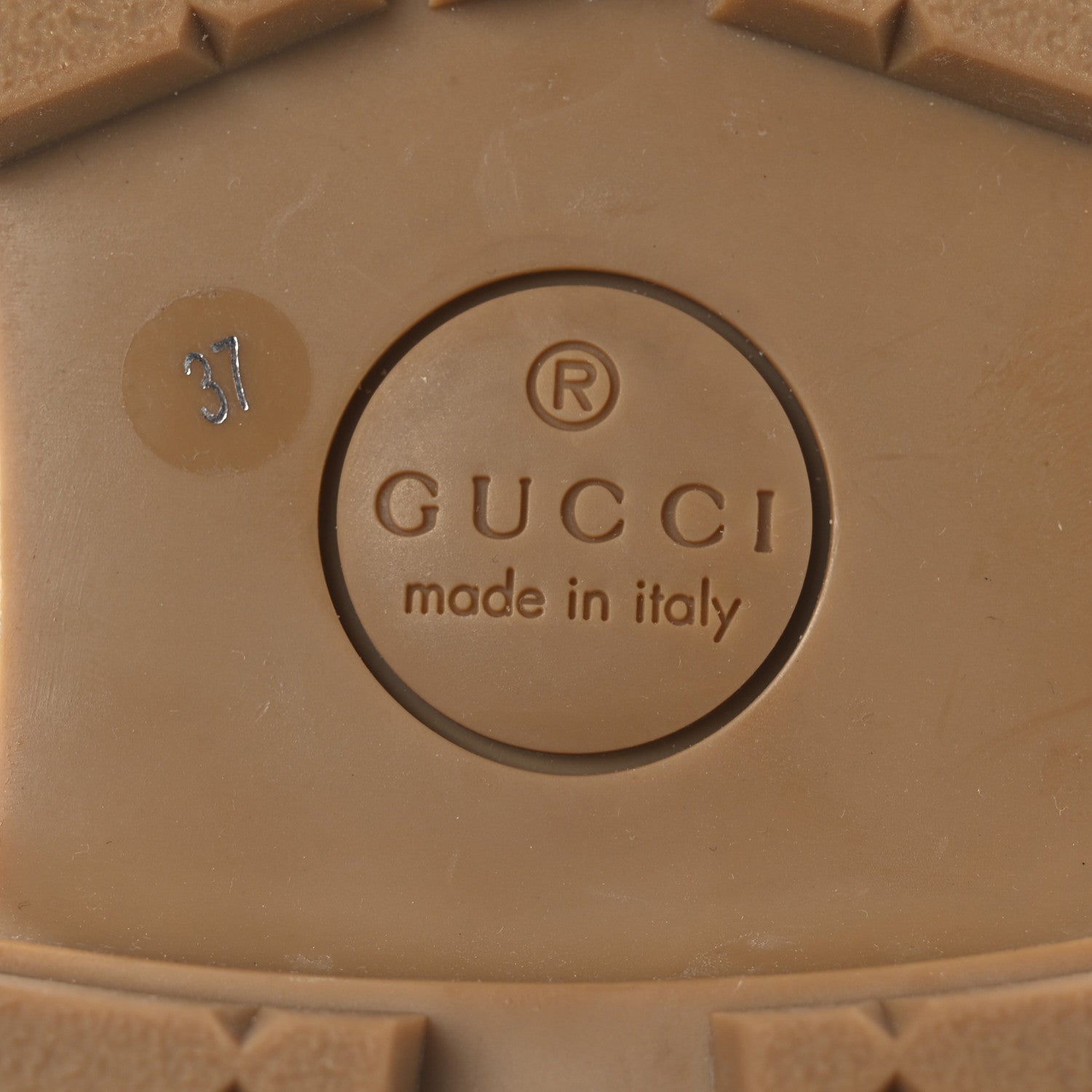 Gucci X THE NORTH FACE Monogram Textured Calfskin Hiking Ankle Boots 37 Beige Ebony Deep Orange 8 of 10