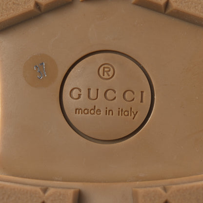 Gucci X THE NORTH FACE Monogram Textured Calfskin Hiking Ankle Boots 37 Beige Ebony Deep Orange 8 of 10