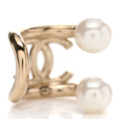 Chanel Pearl CC Single Ear Cuff Gold 3 of 4