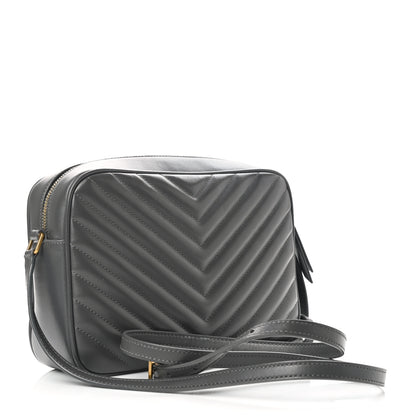 Saint Laurent Calfskin Matelasse Monogram Lou Camera Bag Storm 3 of 10