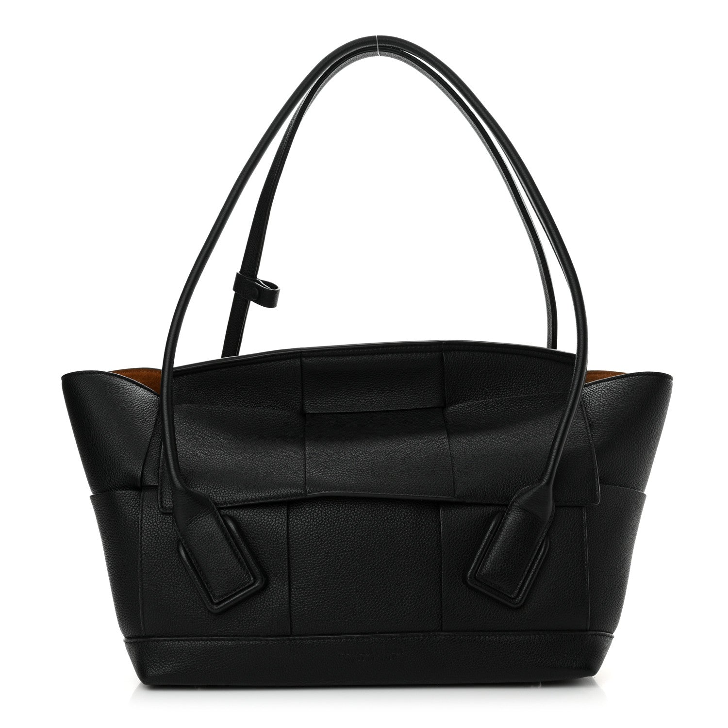 Bottega Veneta Grained Calfskin Maxi Intrecciato Medium Arco Black 1 of 15