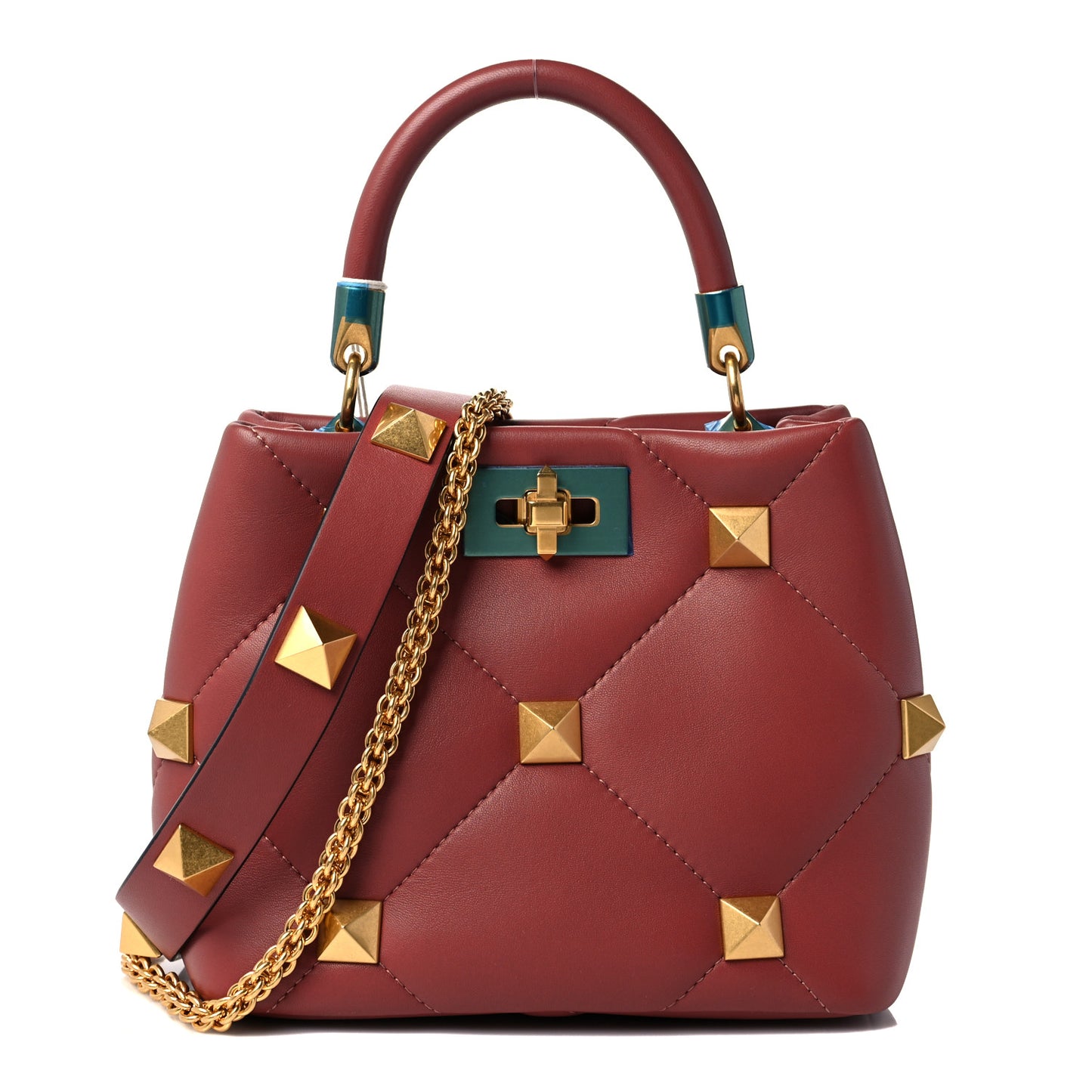 Nappa Small Roman Stud The Handle Bag Gingerbread