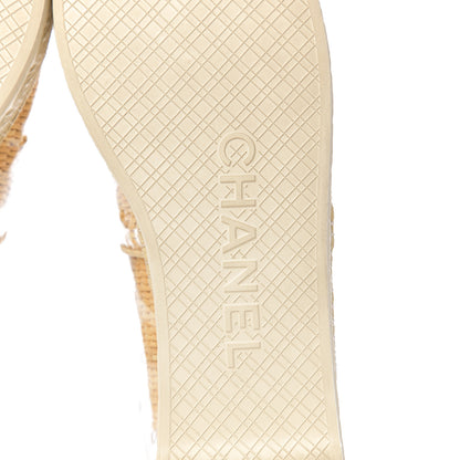 Chanel PVC Straw CC Espadrilles 42 Beige 8 of 11