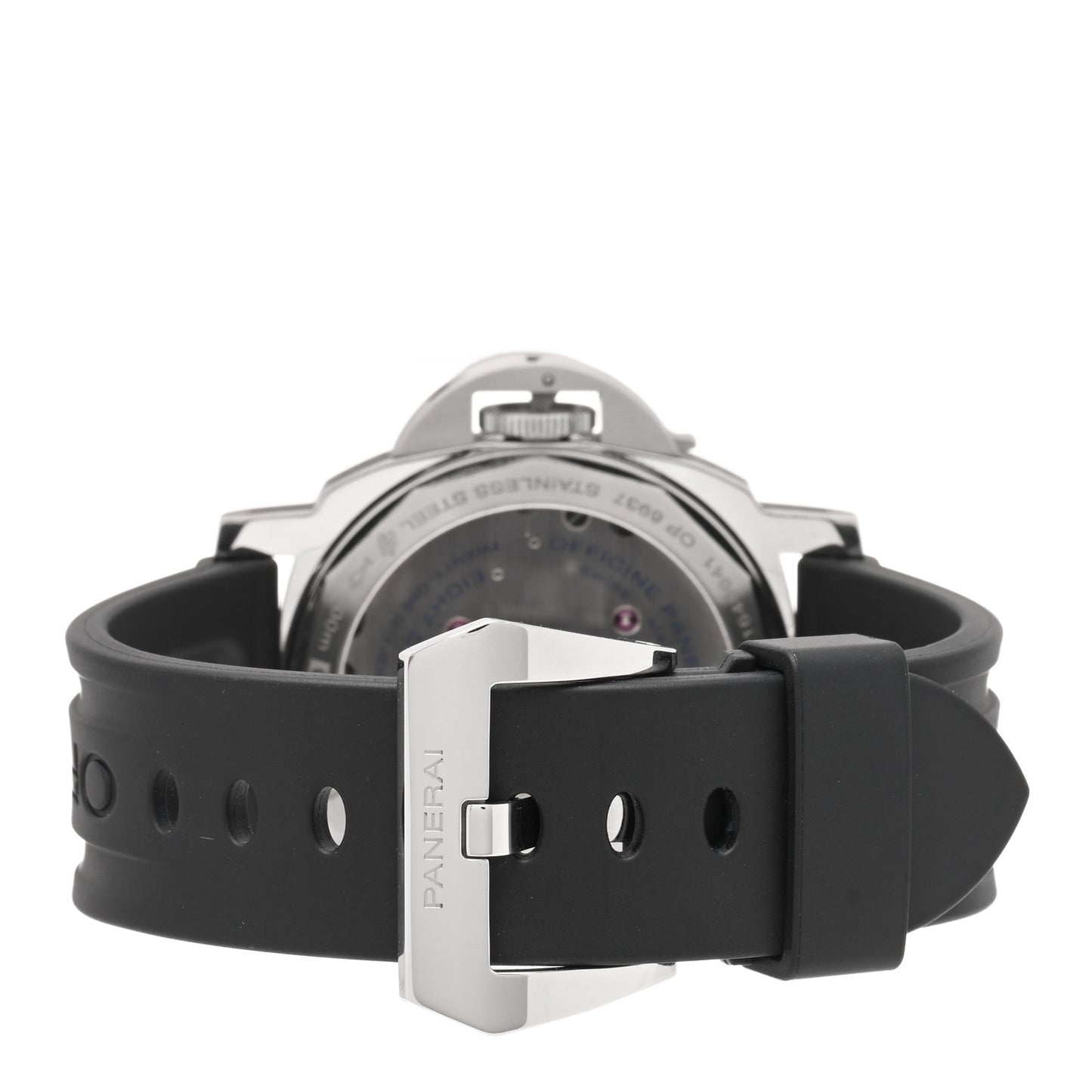 Stainless Steel Rubber 45mm Luminor Base 8 Days Manual Winding Watch White PAM00561