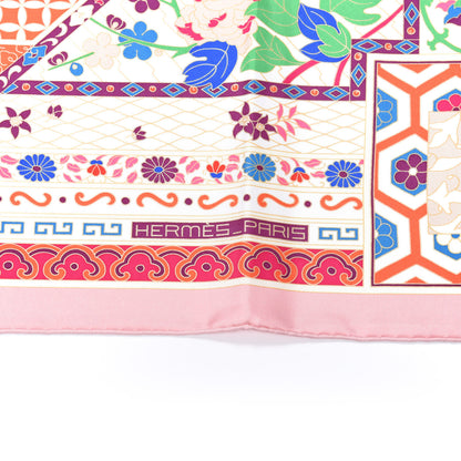 Hermes Silk Collections Imperiales Scarf 90 Rose Pale Bleu Vert 5 of 7