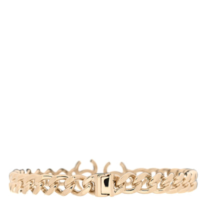 Chanel Metal CC Chain Link Choker Necklace M Gold 2 of 3