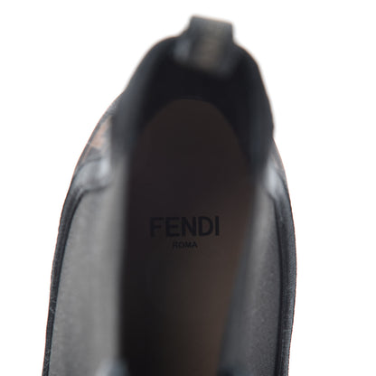 Fendi Mesh Tulle FF Colibri 55mm Ankle Booties 39.5 Tobacco Moro Black 7 of 7