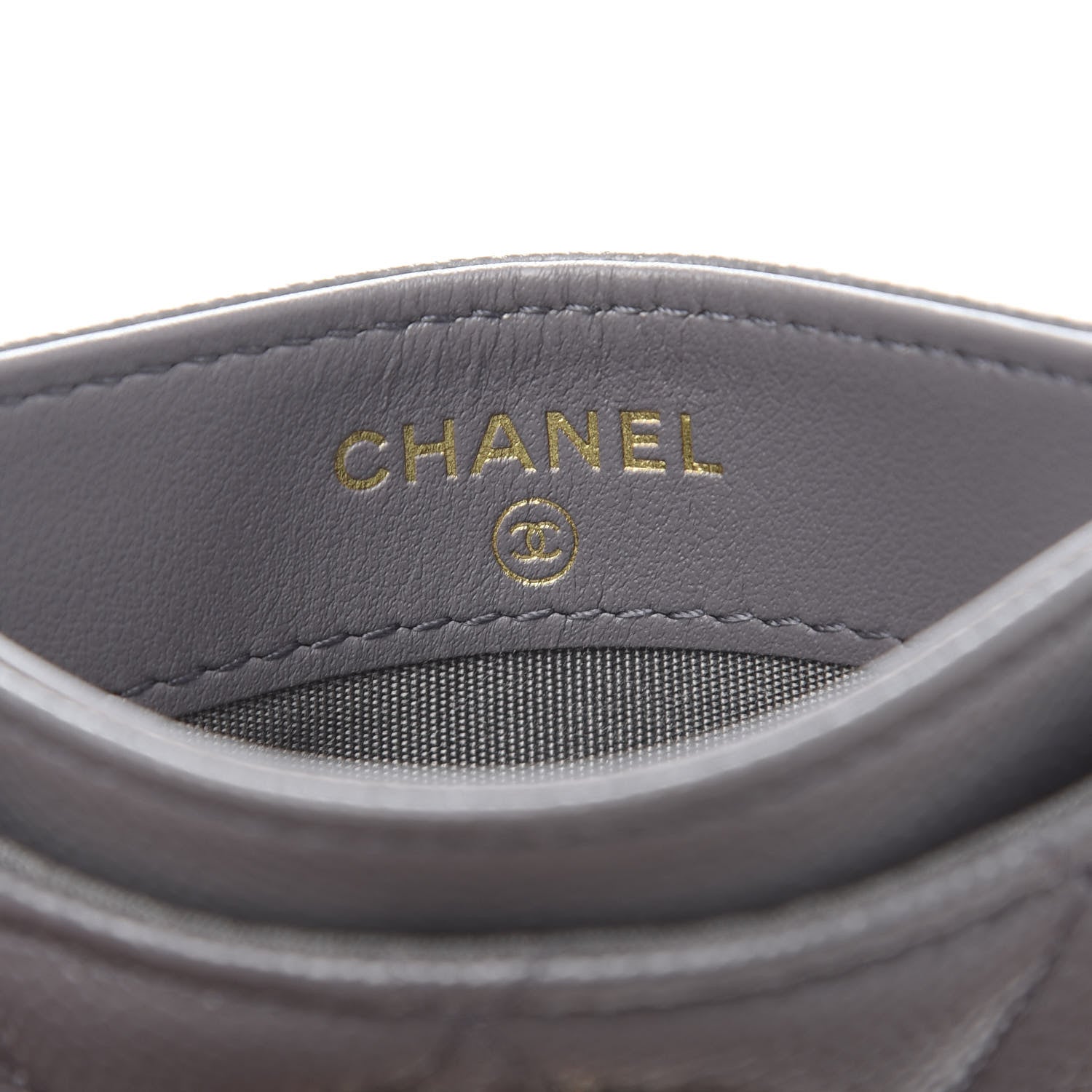 Chanel Caviar Quilted French New Wave Card Holder Grey 6 of 11