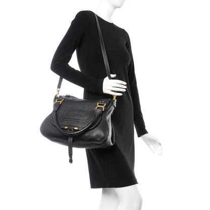 Chloe Calfskin Medium Marcie Satchel Black 2 of 9