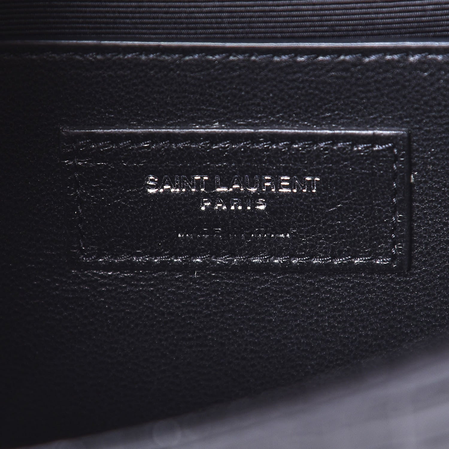 Saint Laurent Calfskin Crocodile Embossed Small Classic Monogram Kate Tassel Satchel Black 6 of 10