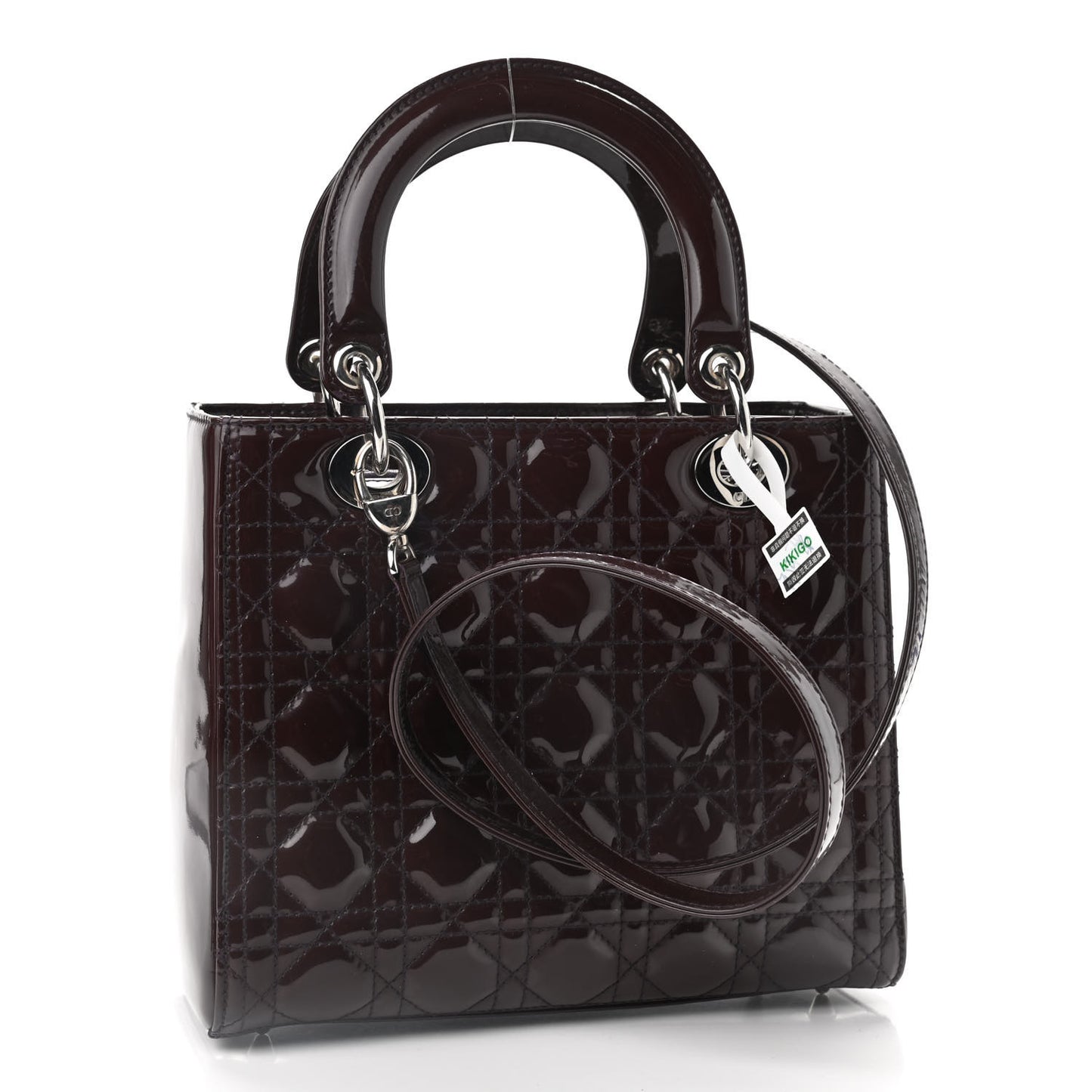 Patent Cannage Medium Lady Dior Purple