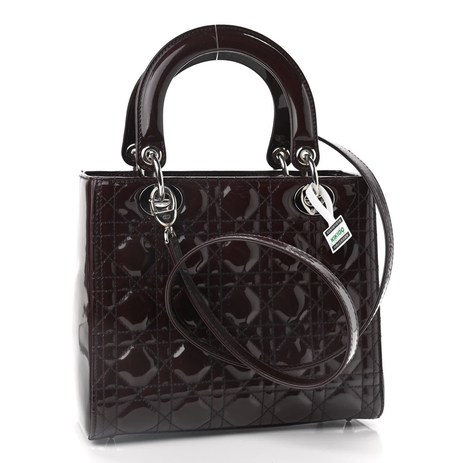 Christian Dior Patent Cannage Medium Lady Dior Purple 3 of 10