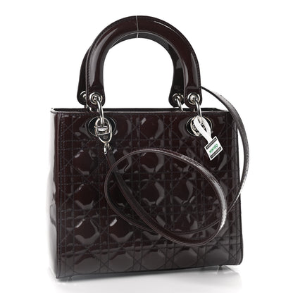 Christian Dior Patent Cannage Medium Lady Dior Purple 3 of 10