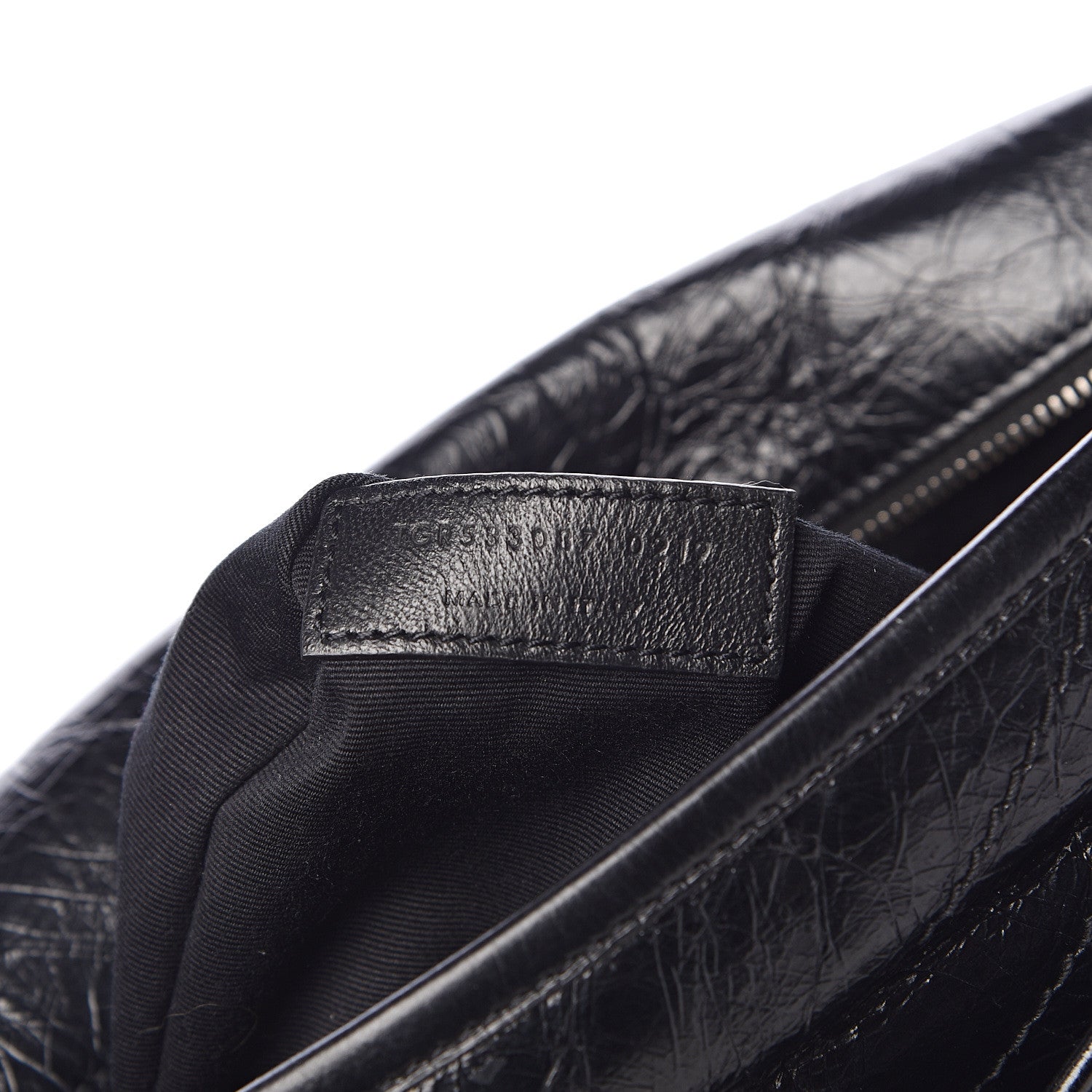 Saint Laurent Crinkled Calfskin Matelasse Monogram Medium Niki Chain Satchel Black 7 of 10