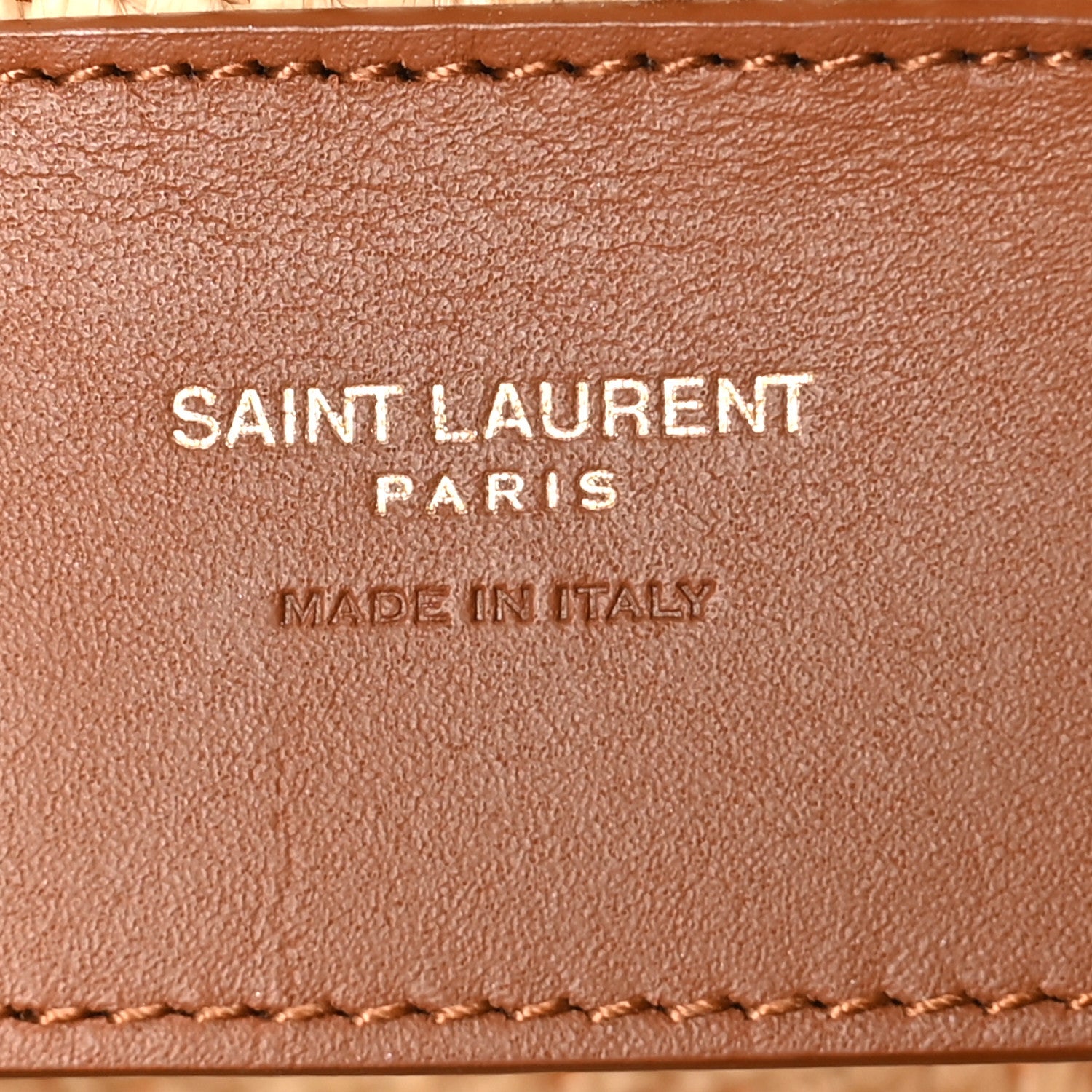 Saint Laurent Raffia Calfskin Gaby Crossbody Bag Natural Brick 6 of 11