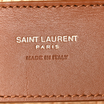 Saint Laurent Raffia Calfskin Gaby Crossbody Bag Natural Brick 6 of 11