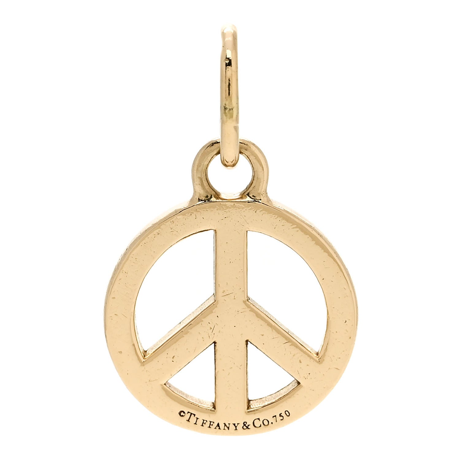 Tiffany 18K Yellow Gold Peace Charm 3 of 4