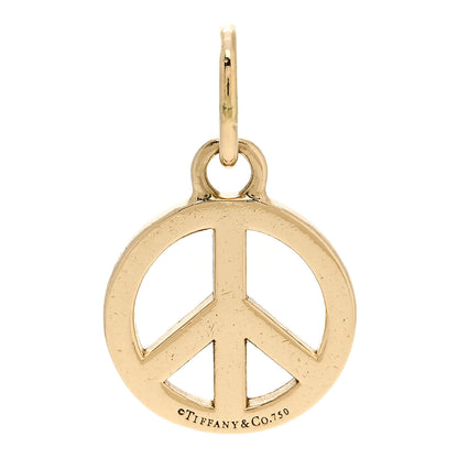 Tiffany 18K Yellow Gold Peace Charm 3 of 4