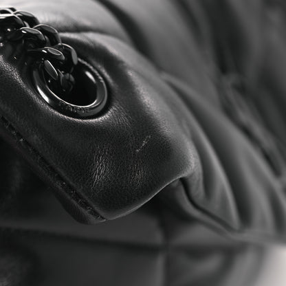 Saint Laurent Lambskin Quilted Toy Loulou Puffer Monogram Monochrome Chain Satchel Black 22 of 23