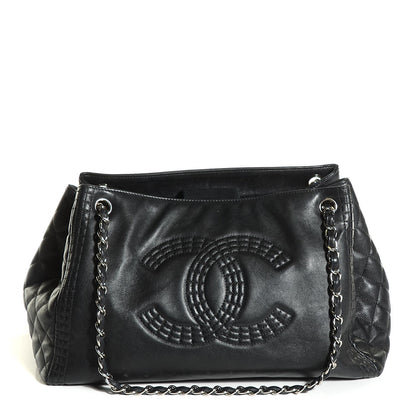 Chanel Calfskin Coco Bengal Open Accordion Tote Black 1 of 7