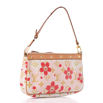 Louis Vuitton Monogram Cherry Blossom Pochette Accessories Red 3 of 10