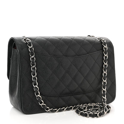 Chanel Caviar Quilted Jumbo Double Flap Black 3 of 10